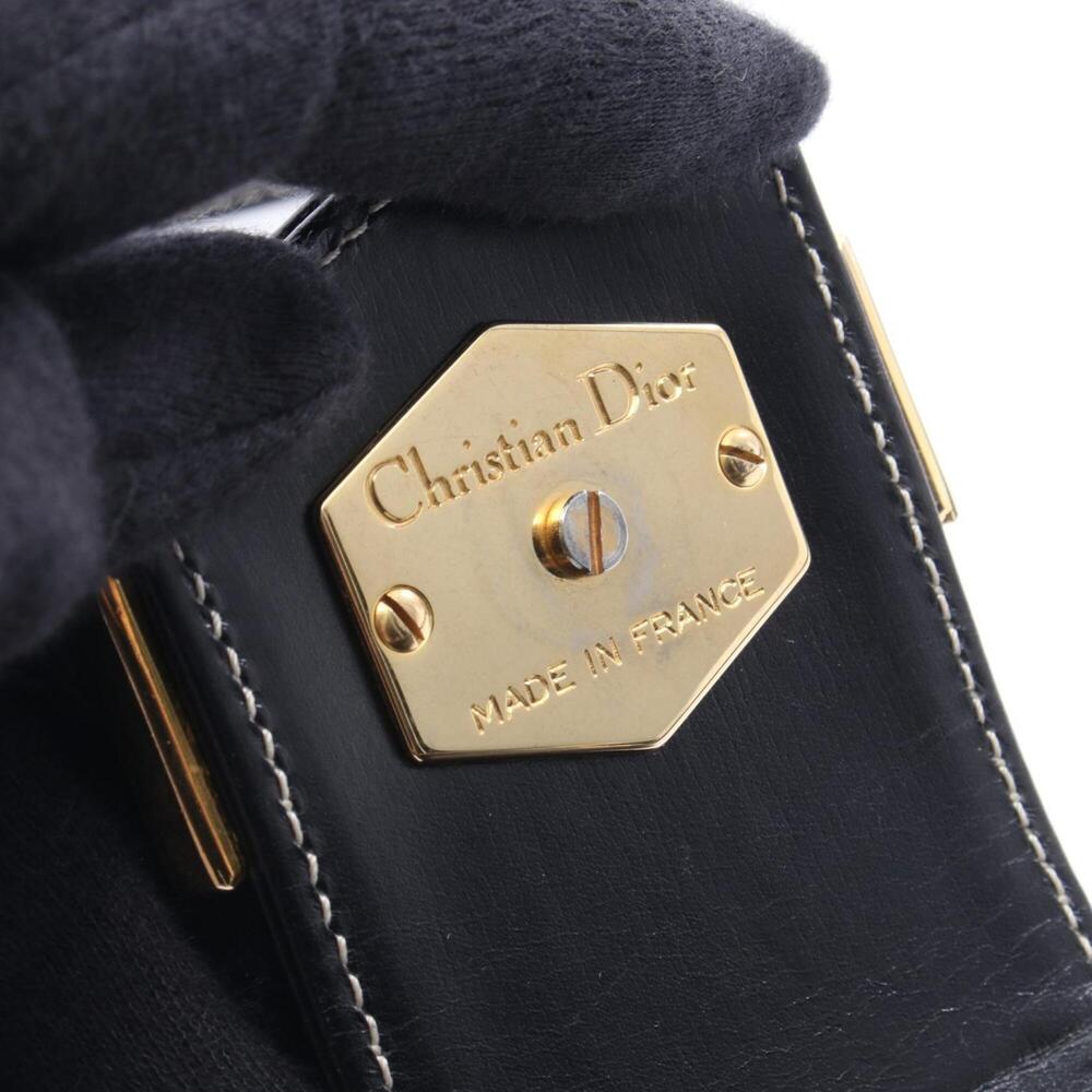 CHRISTIAN DIOR Black Leather Shoulder Bag - Picture 4 of 11